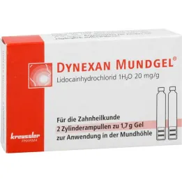 Dynexan gel za usta, cilindrične ampule, 2x1,7 g