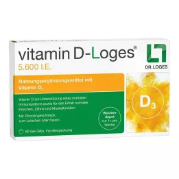 VITAMIN D-LOGES 5600 IU tjedno deponirano tablete za žvakanje obiteljsko pakiranje, 60 kom