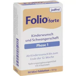 FOLIO 1 Forte jod bez filma -tablete s obloženom, 90 ST