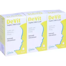 DEVIT Kapi 2400 IU/ml Oralne kapi, 3X10 ml
