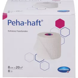 PEHA-HAFT fiksacijski zavoj bez lateksa 8 cmx20 m, 8 kom