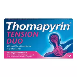 THOMAPYRIN TENSION DUO 400 mg/100 mg filmom obložene tablete, 12 kom