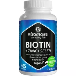 BIOTIN 10 mg visoke doze+cink+tablete selena, 365 ST