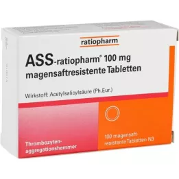 Ass-ratiopharm 100 mg gastrointestinalnih tableta, 100 sati