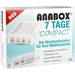 ANABOX Kompaktni 7 dana tjednih dozera bijeli, 1 ST
