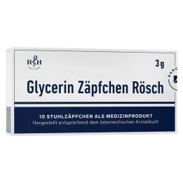Glicerinski čepići Rösch 3 g protiv zatvora, 10 kom