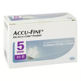 ACCU FINE sterilne igle za inzulinske olovke 5 mm 31 G, 100 kom