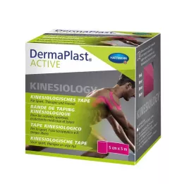 DERMAPLAST Aktivna kineziološka traka 5 cmx5 m roza, 1 kom