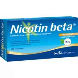 NICOTIN beta Fruitmint 4 mg aktivne tvari žvakaće gume, 30 kom