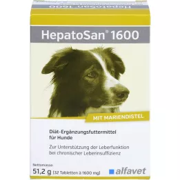HEPATOSAN 1600 Diet-Erg.Futterm.Tab.f.Hunde, 32 ST