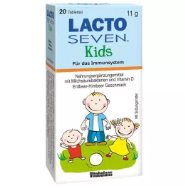 LACTO SEVEN Kids tablete okusa jagoda-malina, 20 kom