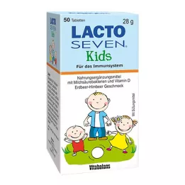 LACTO SEVEN Kids tablete s okusom jagoda-malina, 50 kom