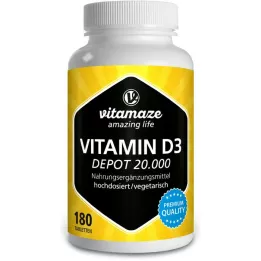 VITAMIN D3 20.000 IU Depo visokodozne tablete, 180 kom