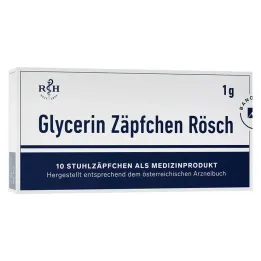 Glicerinski čepići Rösch 1 g za zatvor, 10 kom