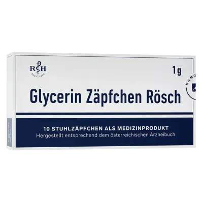 Glicerinski čepići Rösch 1 g za zatvor, 10 kom