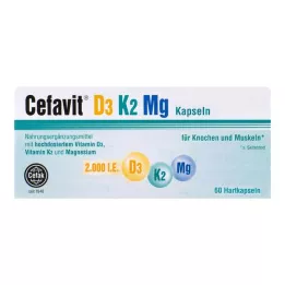 CEFAVIT D3 K2 Mg 2.000 IU tvrde kapsule, 60 kom