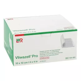 VLIWAZELL Pro superupijajuća kompresa sterilna 10x10 cm, 10 kom