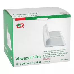 VLIWAZELL Pro superupijajuća kompresa sterilna 10x20 cm, 10 kom