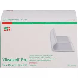 VLIWAZELL Pro superupijajuća kompresa sterilna 15x20 cm, 10 kom