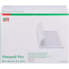 VLIWAZELL Pro superupijajuća kompresa sterilna 20x40 cm, 10 kom