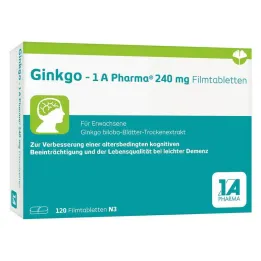 Ginkgo – 1 A Pharma® 240 mg filmom obložene tablete, 120 kom
