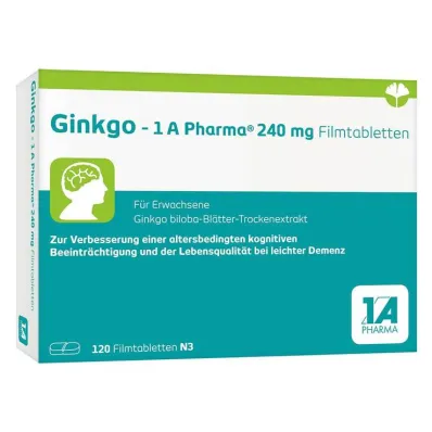Ginkgo – 1 A Pharma® 240 mg filmom obložene tablete, 120 kom