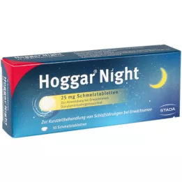 HOGGAR Noć 25 mg tableta za taljenje, 10 sati