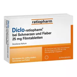 DICLO-RATIOPHARM protiv boli i vrućice 25 mg FTA, 20 kom