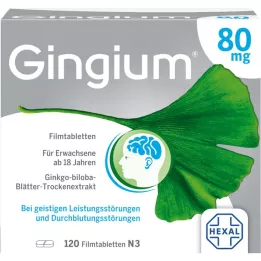 GINGIUM 80 mg filmom obložene tablete, 120 kom