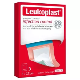 LEUKOPLAST Leukomed Sorbact sterilni 5x7,2 cm, 3 kom