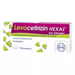 LEVOCETIRIZIN HEXAL za alergije 5 mg filmom obložene tablete, 6 kom