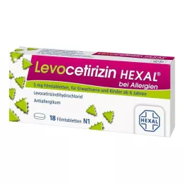 LEVOCETIRIZIN HEXAL za alergije 5 mg filmom obložene tablete, 18 kom