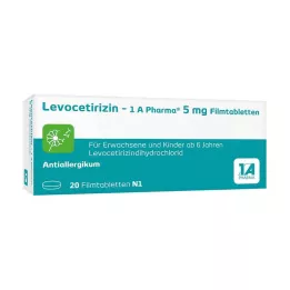 LEVOCETIRIZIN-1A Pharma 5 mg filmom obložene tablete, 20 kom