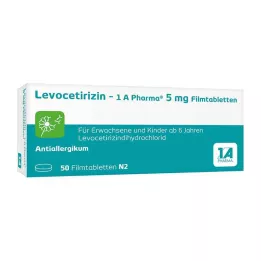 LEVOCETIRIZIN-1A Pharma 5 mg filmom obložene tablete, 50 kom