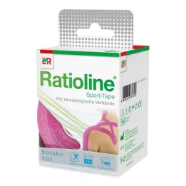 Ratioline sportska traka 5 cmx5 m roza, 1 kom