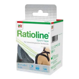 Ratioline sportska traka 5 cmx5 m crna, 1 kom