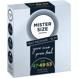 MISTER Probni paket veličine 47-49-53 Kondomi, 3 sata