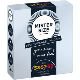 MISTER Probni paket veličine 53-57-60 Kondomi, 3 sata