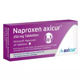 NAPROXEN axicur 250 mg tablete, 10 kom