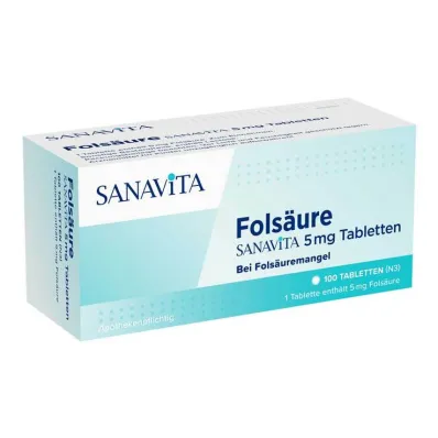 Folna kiselina Sanavita 5 mg tablete, 100 kom