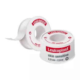 LEUKOPLAST Skin Sensitive 2,5 cm x 2,6 m sa zaštitnim zavojem, 1 kom