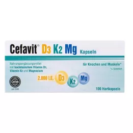 CEFAVIT D3 K2 Mg 2.000 IU tvrde kapsule, 100 kom