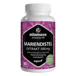 MARIENDISTEL 500 mg ekstrakta visoke doze veganske kapsule, 90 kom