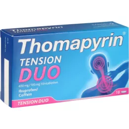 THOMAPYRIN TENSION DUO 400 mg/100 mg tablete prekrivenih filmom, 18 sati