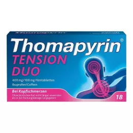 THOMAPYRIN TENSION DUO 400 mg/100 mg filmom obložene tablete, 18 kom