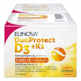 EUNOVA DuoProtect D3+K2 2.000 IU/80 μg kapsule combo, 2x90 kom