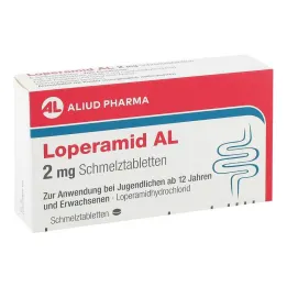 Loperamide AL 2 mg raspadljive tablete za usta, 6 kom