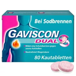 GAVISCON Dual 250mg/106,5mg/187,5mg tablete za žvakanje, 80 kom