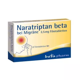 NARATRIPTAN beta za migrenu 2,5 mg filmom obložene tablete, 2 kom