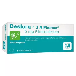 DESLORA-1A Pharma 5 mg filmom obložene tablete, 6 kom